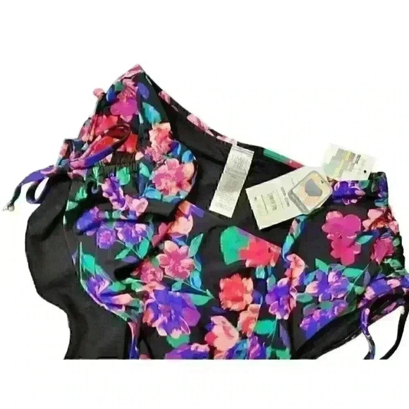 Bikini FLORAL Bottoms NWT TIME & TRU Mid Rise LINED Swim Bathing suit size 3x - Picture 5 of 5